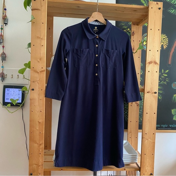 Spartina 449 Navy Blue Camilla Polo Shirt Dress XS - Picture 4 of 16